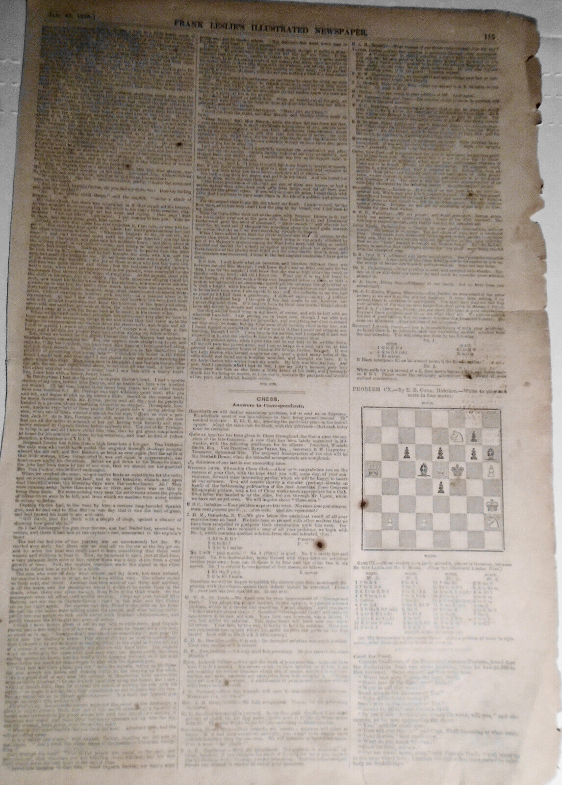 The Poor Of New York As Seen At The Station-houses - Frank Leslie's Jan 23, 1858