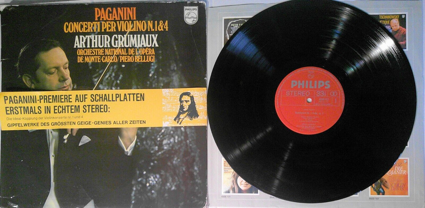 4 classical violin vinyl LPs lot : Arthur Grimiaux & Yehudi Menuhin