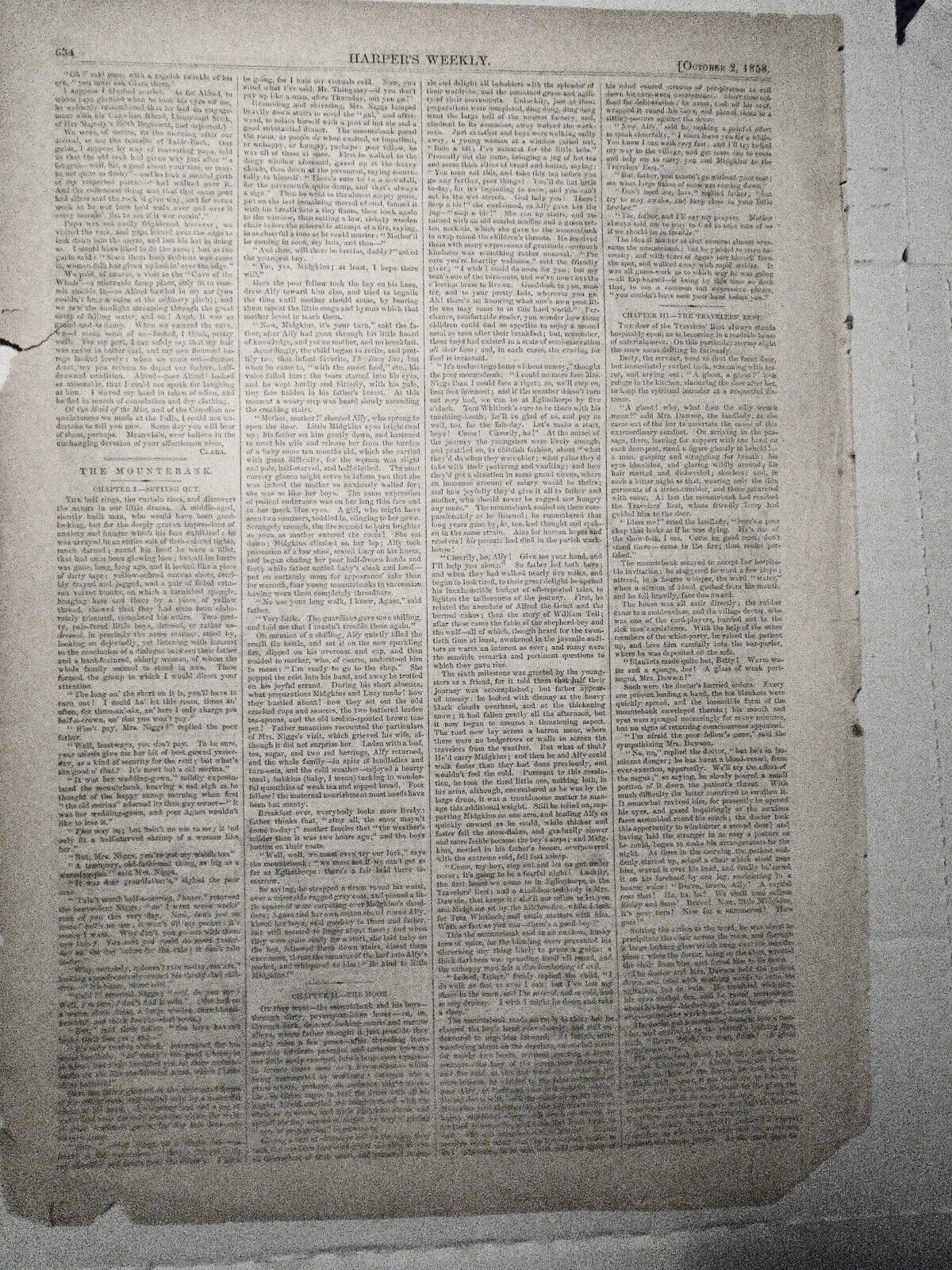 A Trip To Niagara Falls - Harper's Weekly, 1858 - Story & 12 Prints; Original