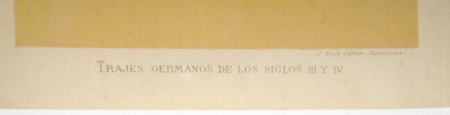 Arte Aleman - 4 lithographs lot circa 1890 by J. Seix, Barcelona.