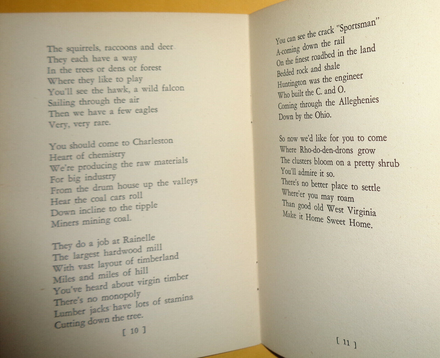 An ode to West Virginia, by Auburn Taylor. 1947. First edition.