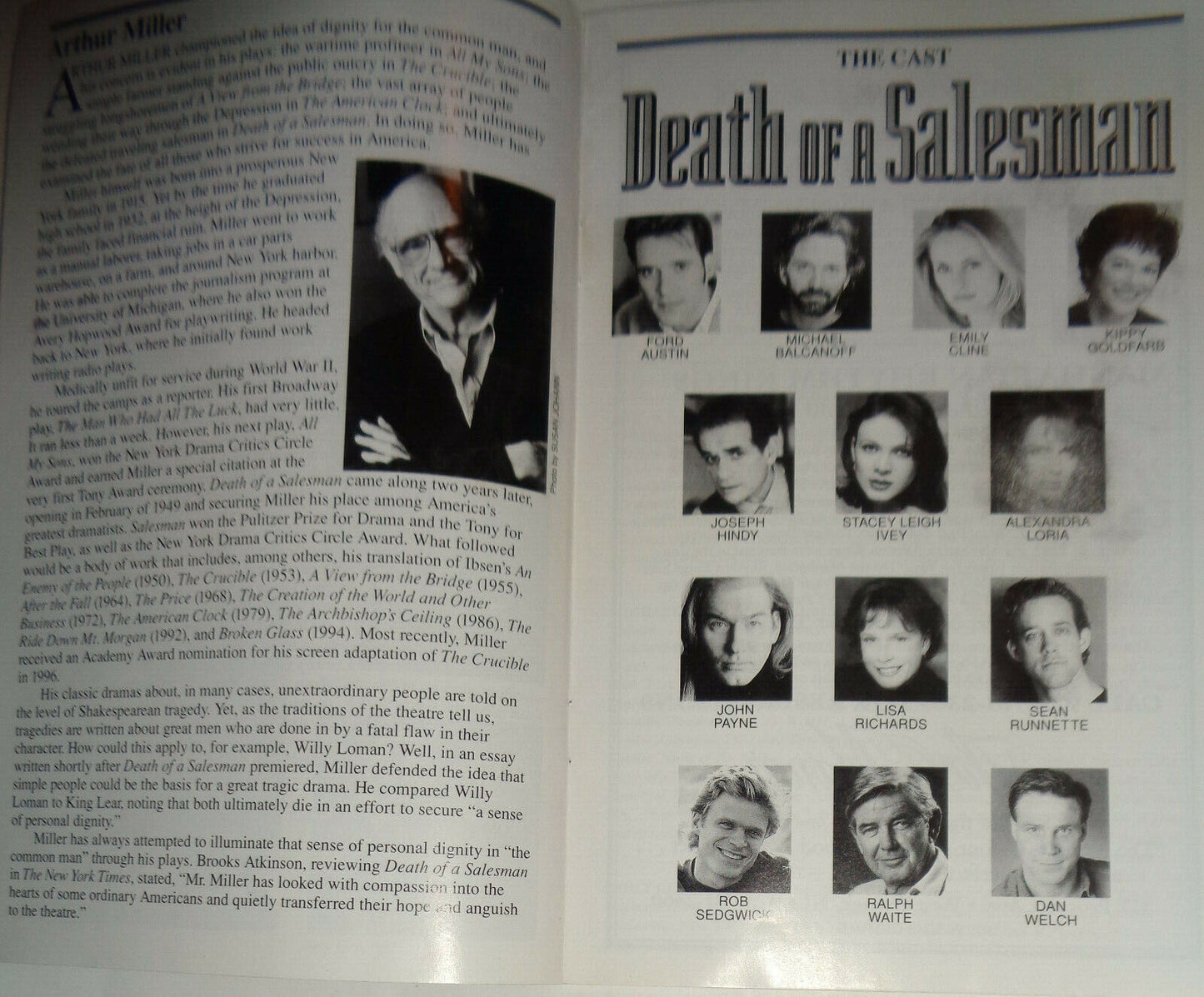 DEATH OF A SALESMAN - SOUVENIR PROGRAM - 1998 Paper Mill Playhouse, New Jersey