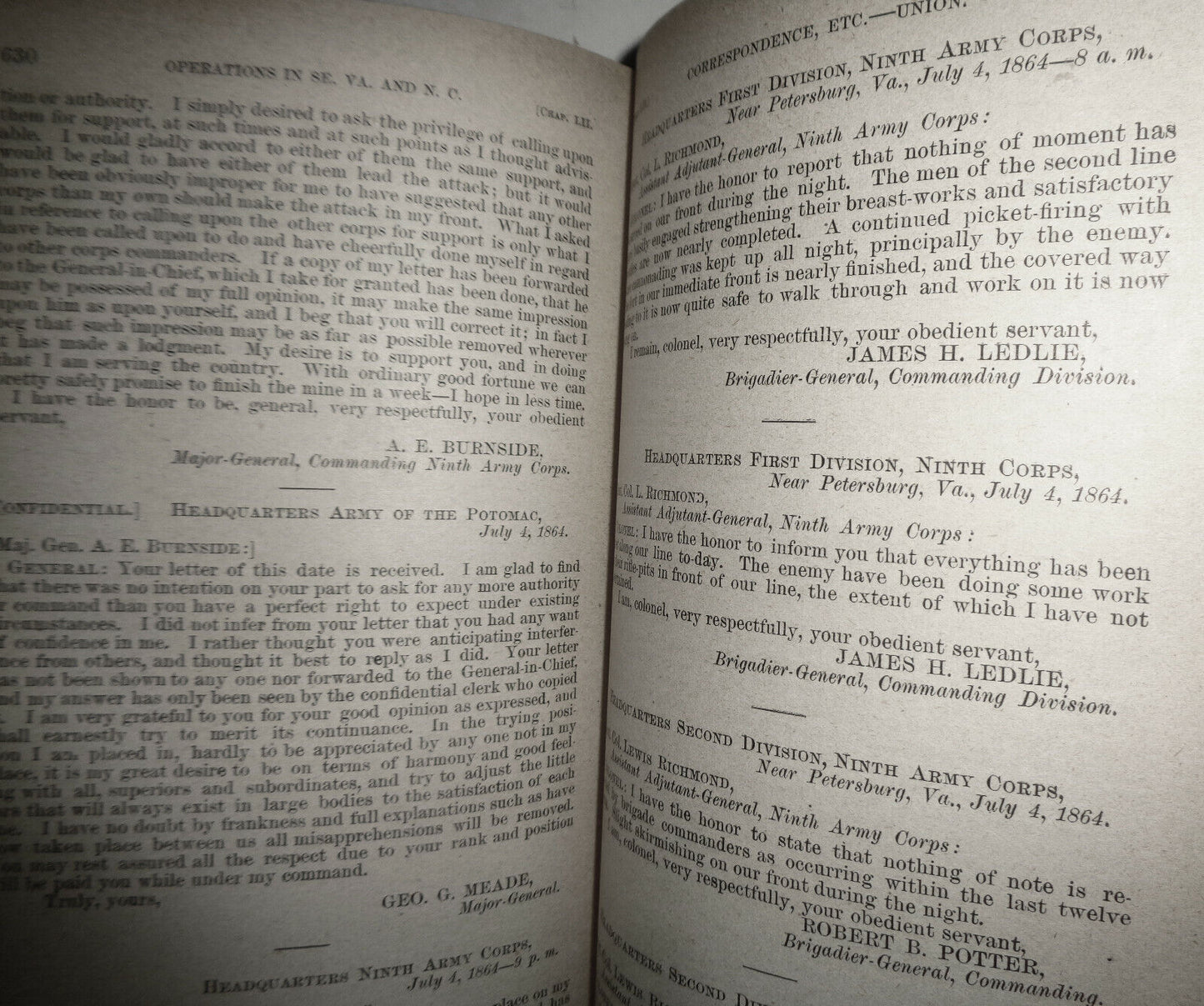 1892 The War of Rebellion - Ser 1, Vol 40 Part 2, Correspondence - SE VA and NC