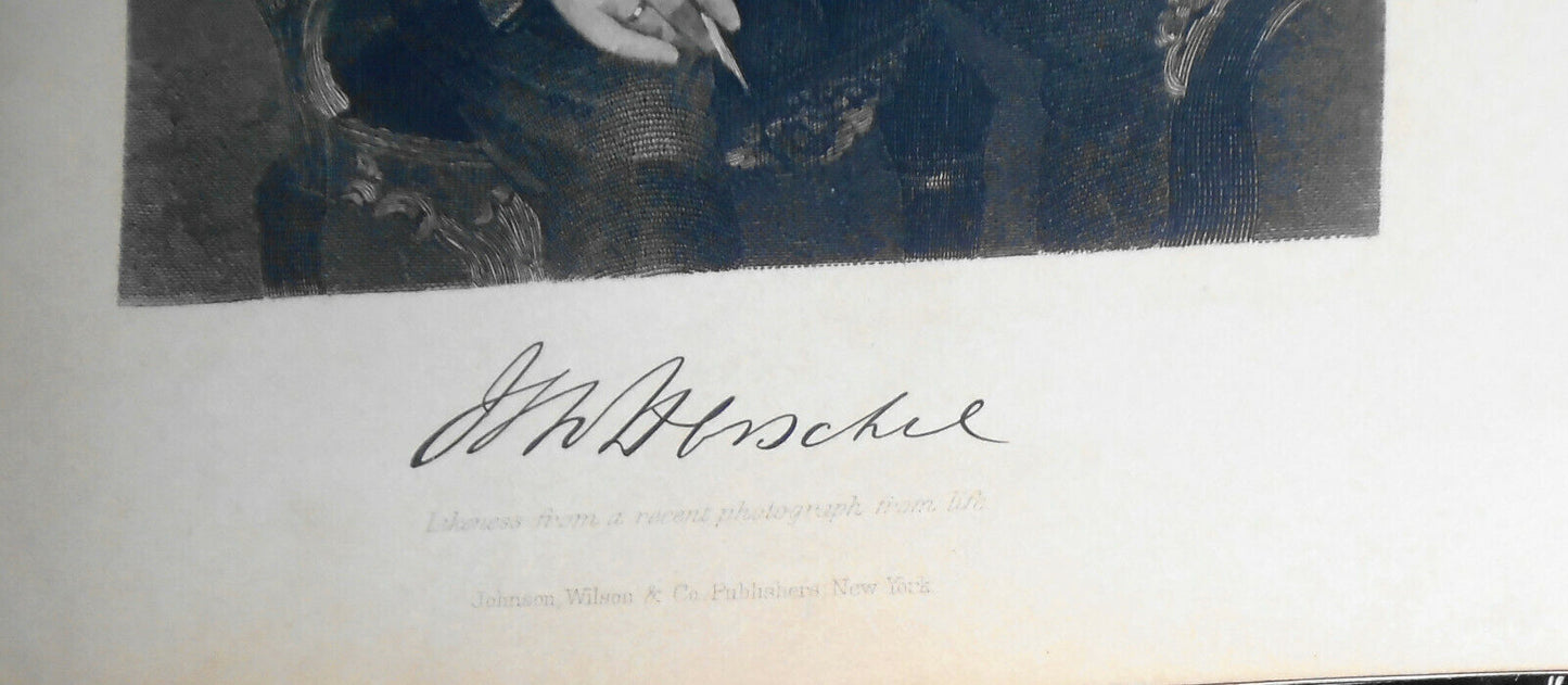 Sir John Frederick William Herschel engraving 1873 - Duyckinck Portrait Gallery