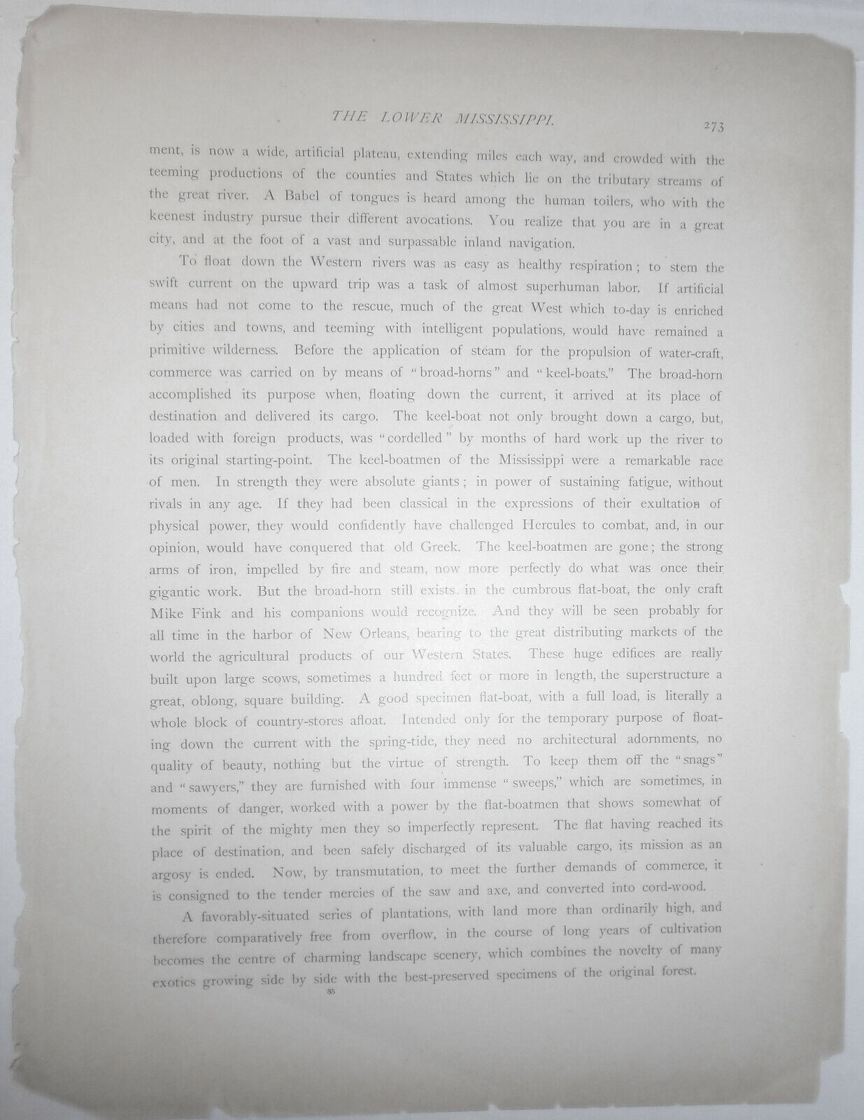 1872 The Mississippi at New Orleans by A. Measom - Picturesque America - Print