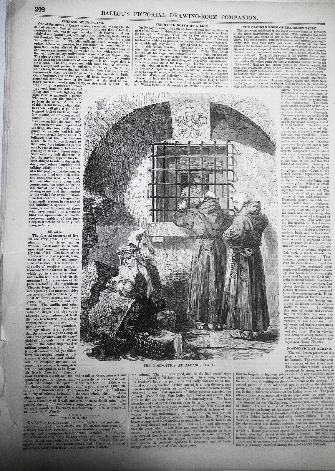 Ballou's Pictorial, March 28, 1857. Canso Light House; Lewiston, Maine scenes;