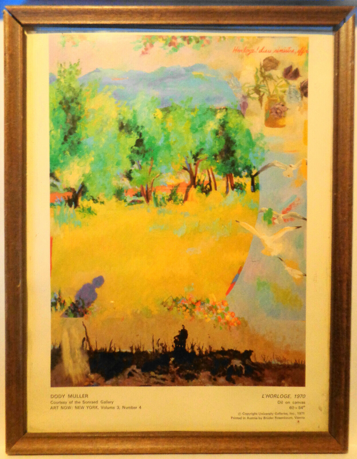 Dody Muller - L'Horloge - 1971 framed print from oil on canvas