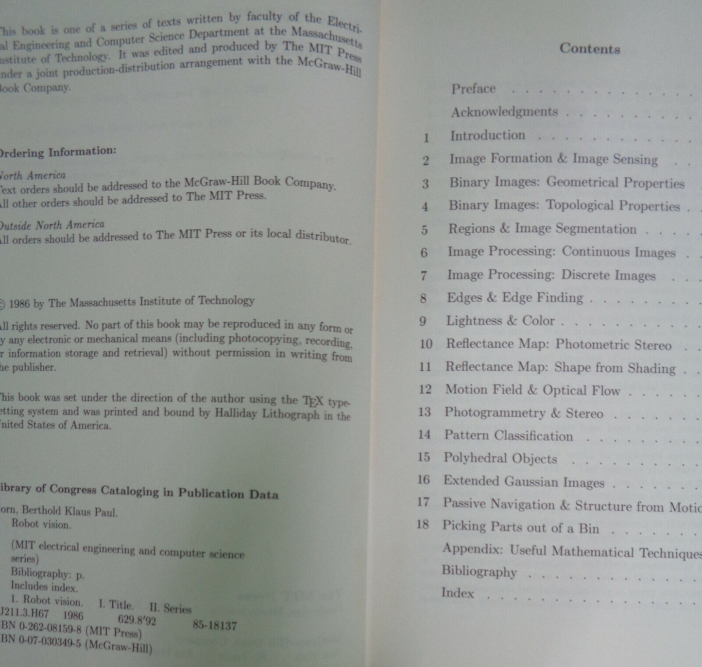 4 books on Robotics / Artificial Intelligence, Robot Vision, Projects, Handbook