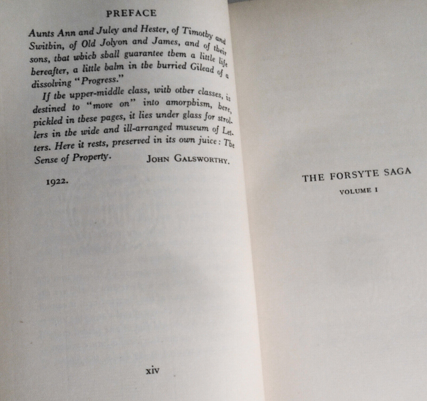 John Galsworthy - The Forsyte Saga. SIGNED 1922 Ltd edition - Nobel Prize Winner