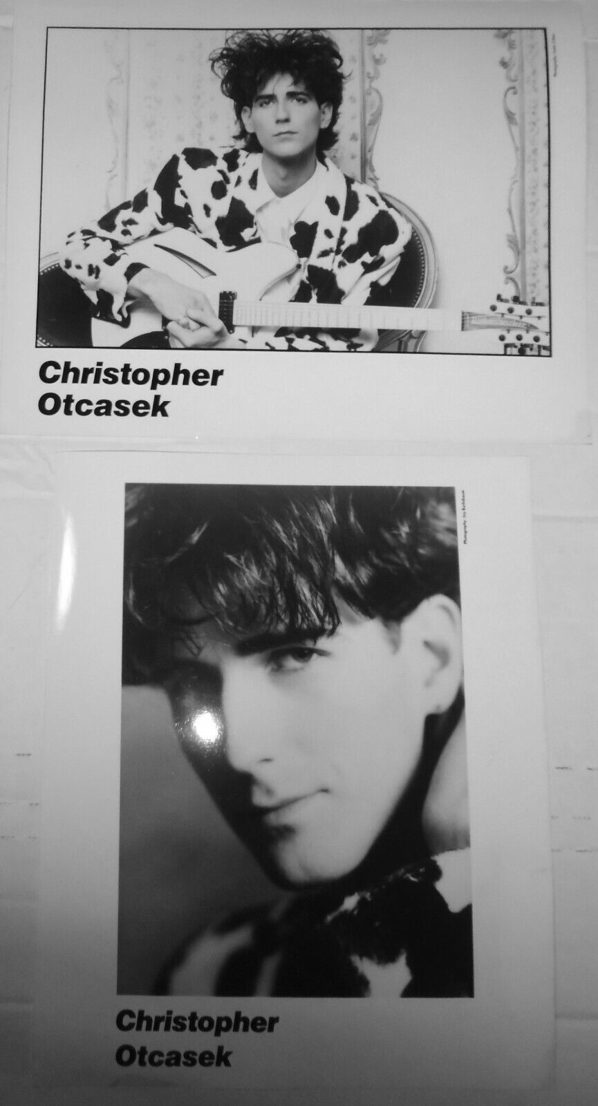Christopher Otcasek - 2 Press Photos, 1989