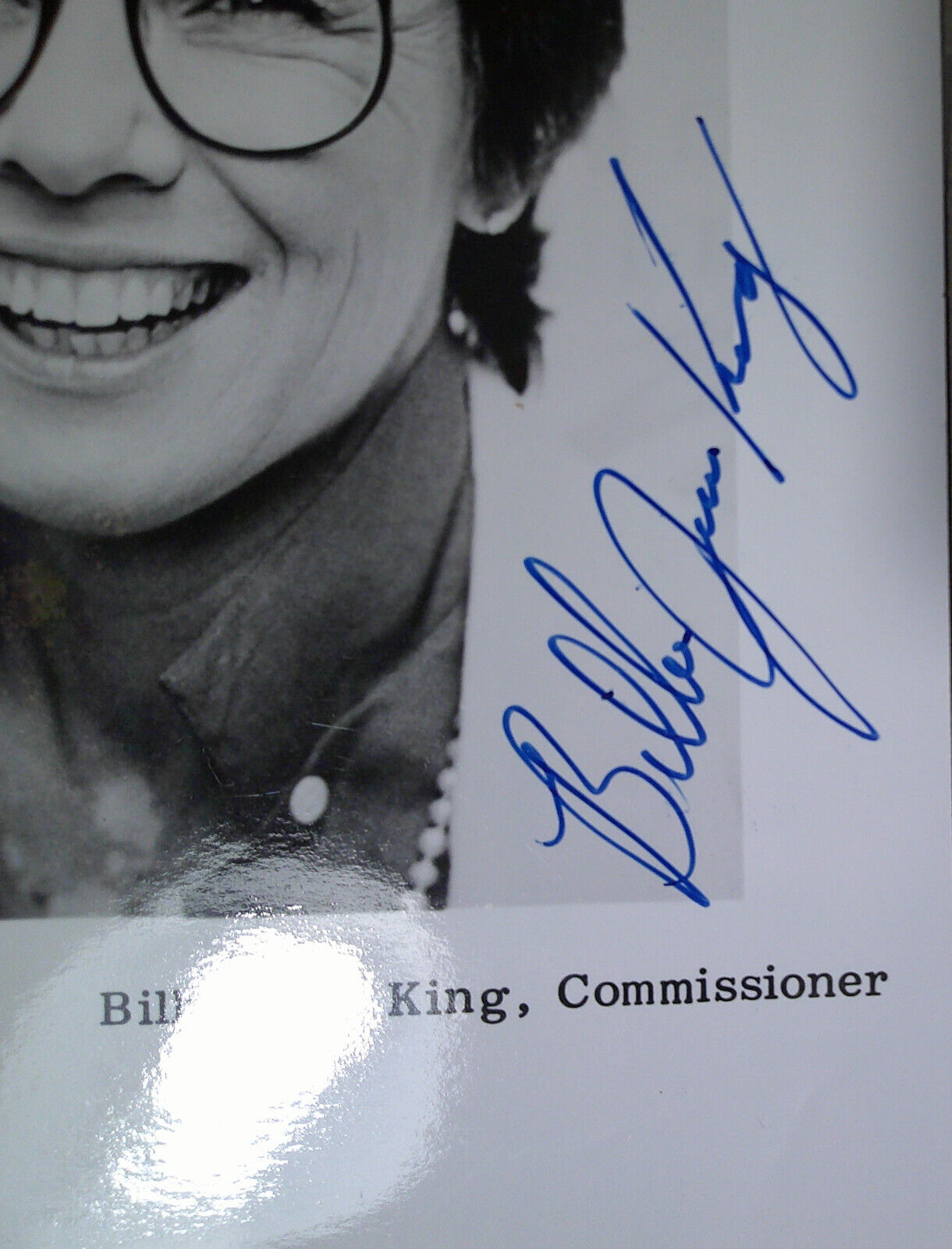 Tennis star Billie Jean King SIGNED photo - original 7x5
