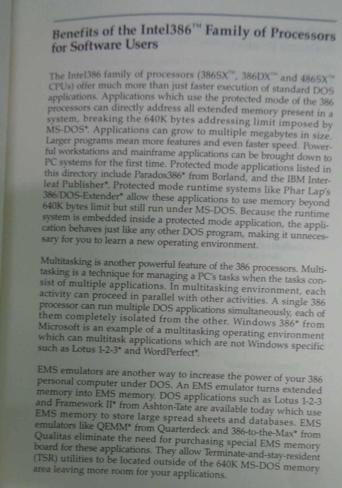 32-bit Software for the Intel386 Achitecture : MS-DOS Directory (circa 1989)