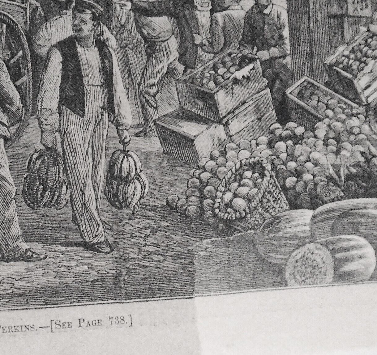At Washington Market, New York. Harper's Weekly September 14, 1878