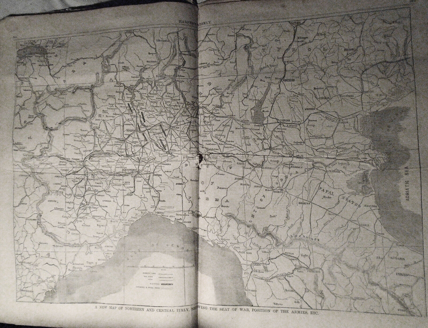Harper's Weekly - Original May 28, 1859 : Abolitionists In Council /Map Of Italy