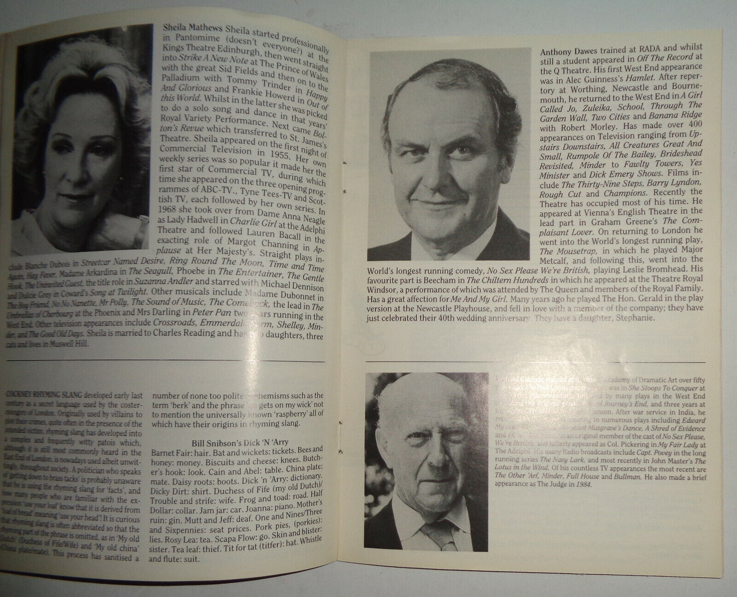 ME AND MY GIRL - THEATREPRINT PROGRAM - 1ST PERFORMANCE AT ADELPHI THEATRE 198