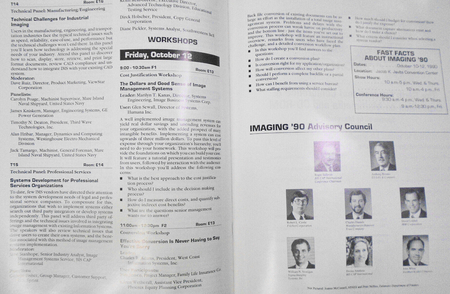 Imaging '90, Official Directory & Buyer's Guide - Oct. 1990 - Javits Center, NYC