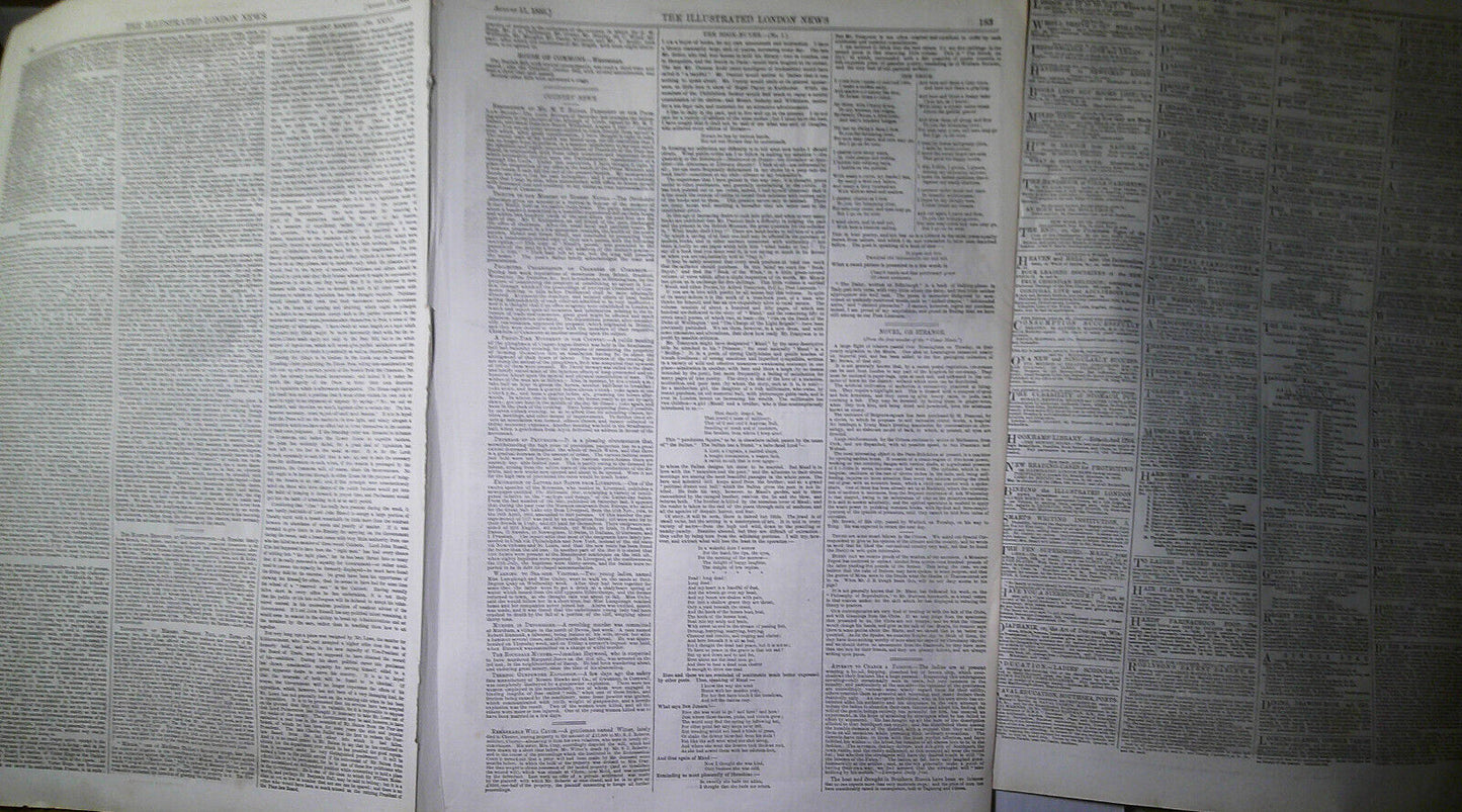 Popular Amusements of Paris - Illustrated London News, August 11, 1855. Original