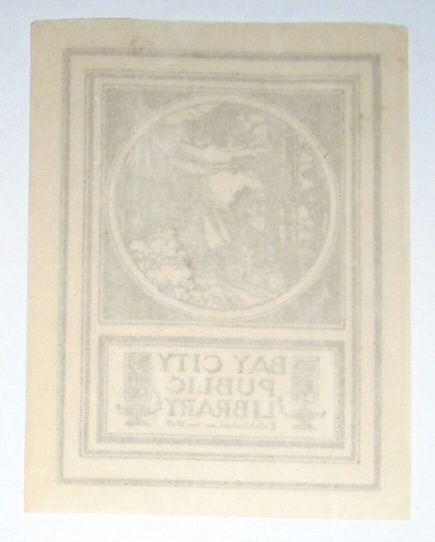 Bay City Public Library, Ex Libris Bookplate - 1930's