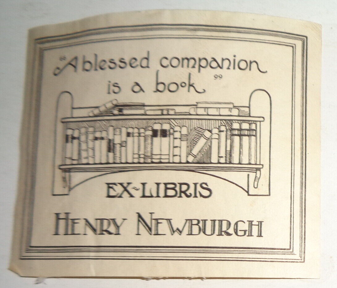 Henry Newburgh - Ex Libris Bookplate - circa 1899