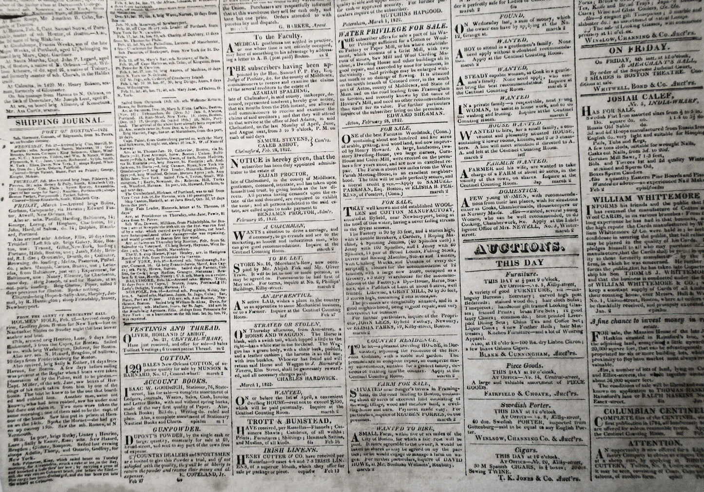Columbian Centinel, March 2, 1822