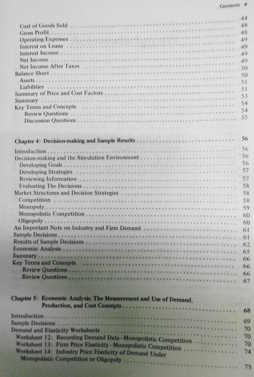 Student manual for microsim : a computerized microeconomic simulation, 1984