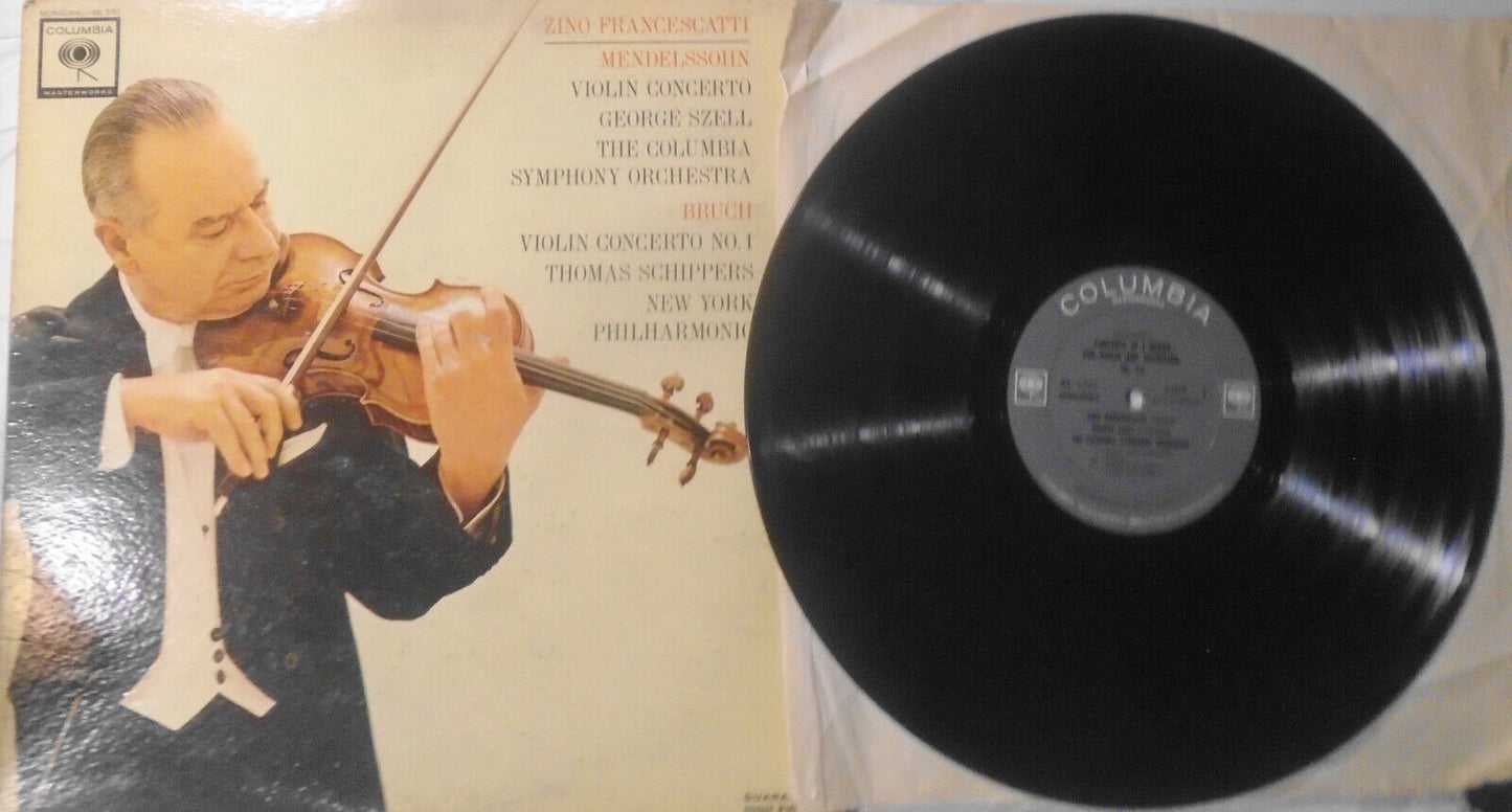 Zino Francescatti - 2 LP Lot : Beethoven, Mendelssohn, Bruch Violin Concertos