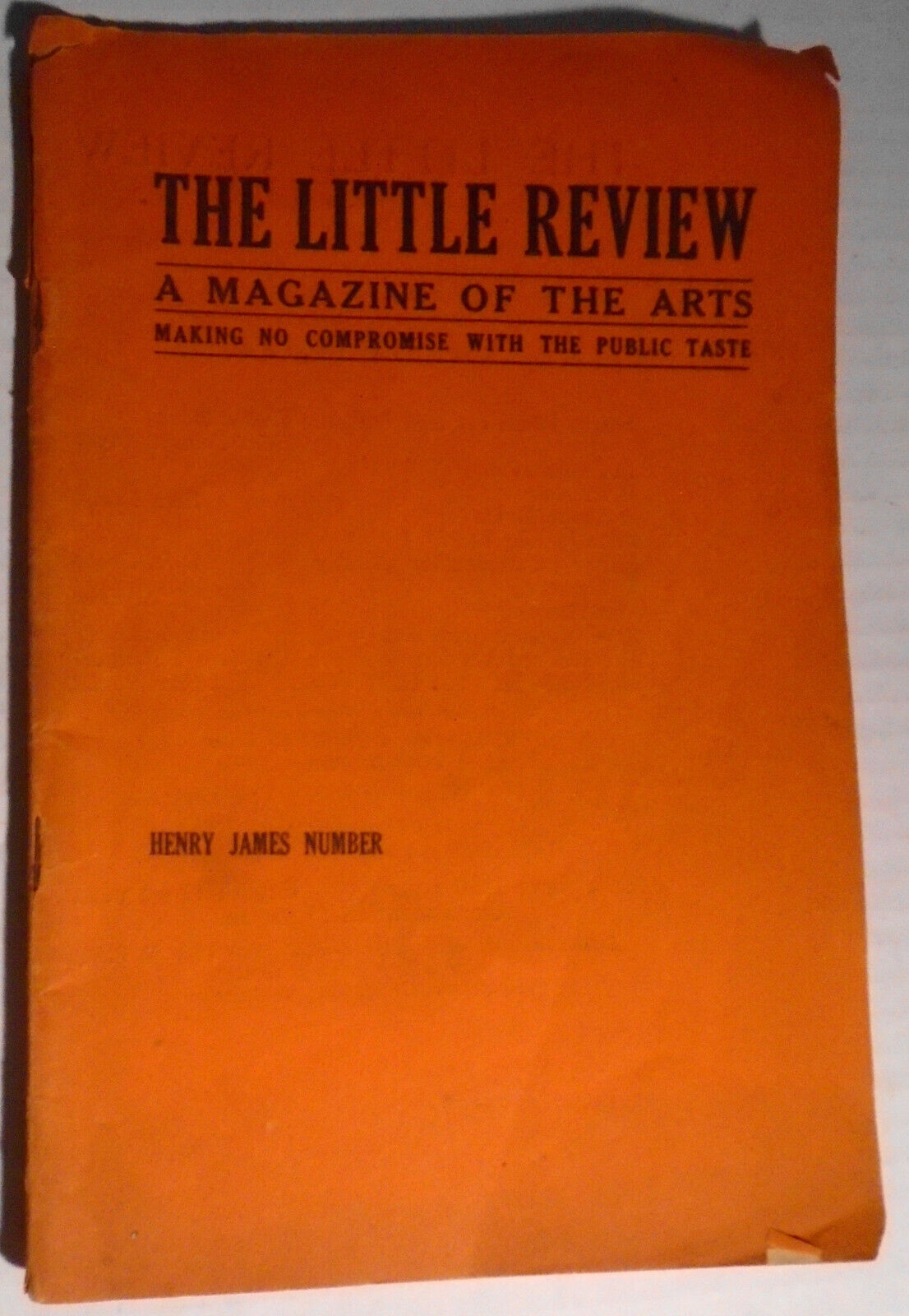 The Little Review, August 1918. Henry James Number, Ezra Pound, T. S. Eliot.