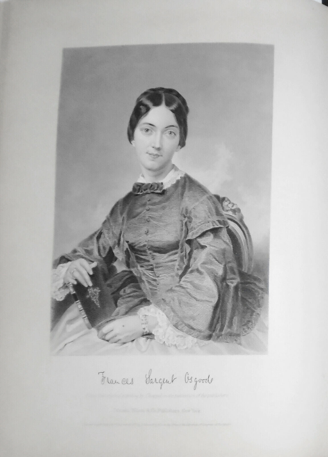 Frances Sargent Osgood -- 1873 engraving - Duyckinck Portrait Gallery