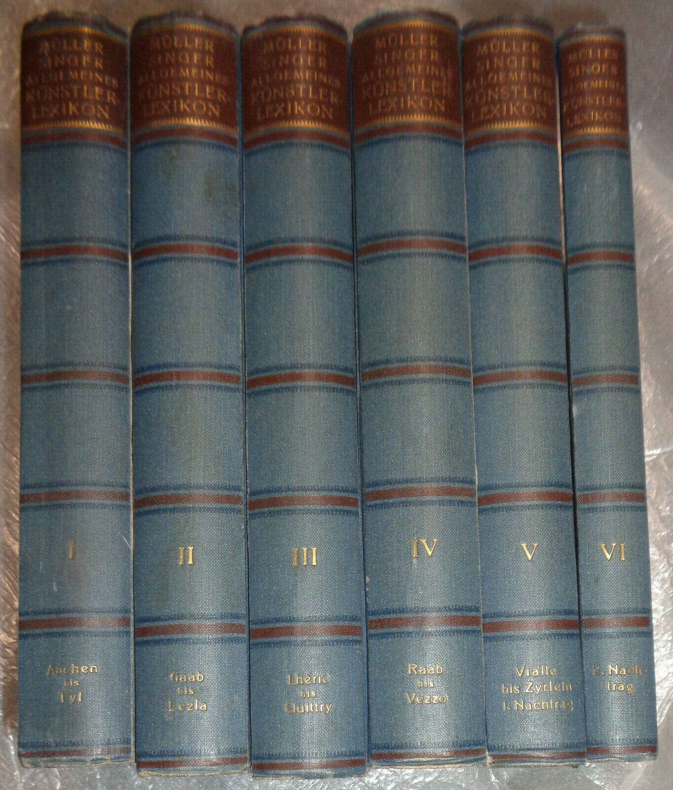 Allgemeines Kunstler-Lexikon - 6 Volumes set 1922 - Muller / Singer.
