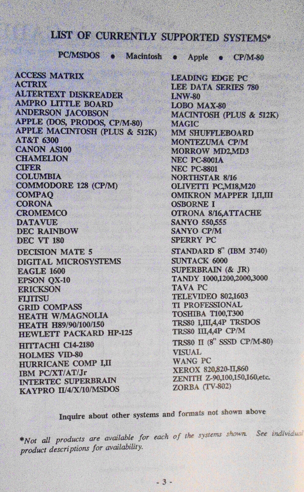 BV Engineering Hardware / Software Catalog 6, 1987.