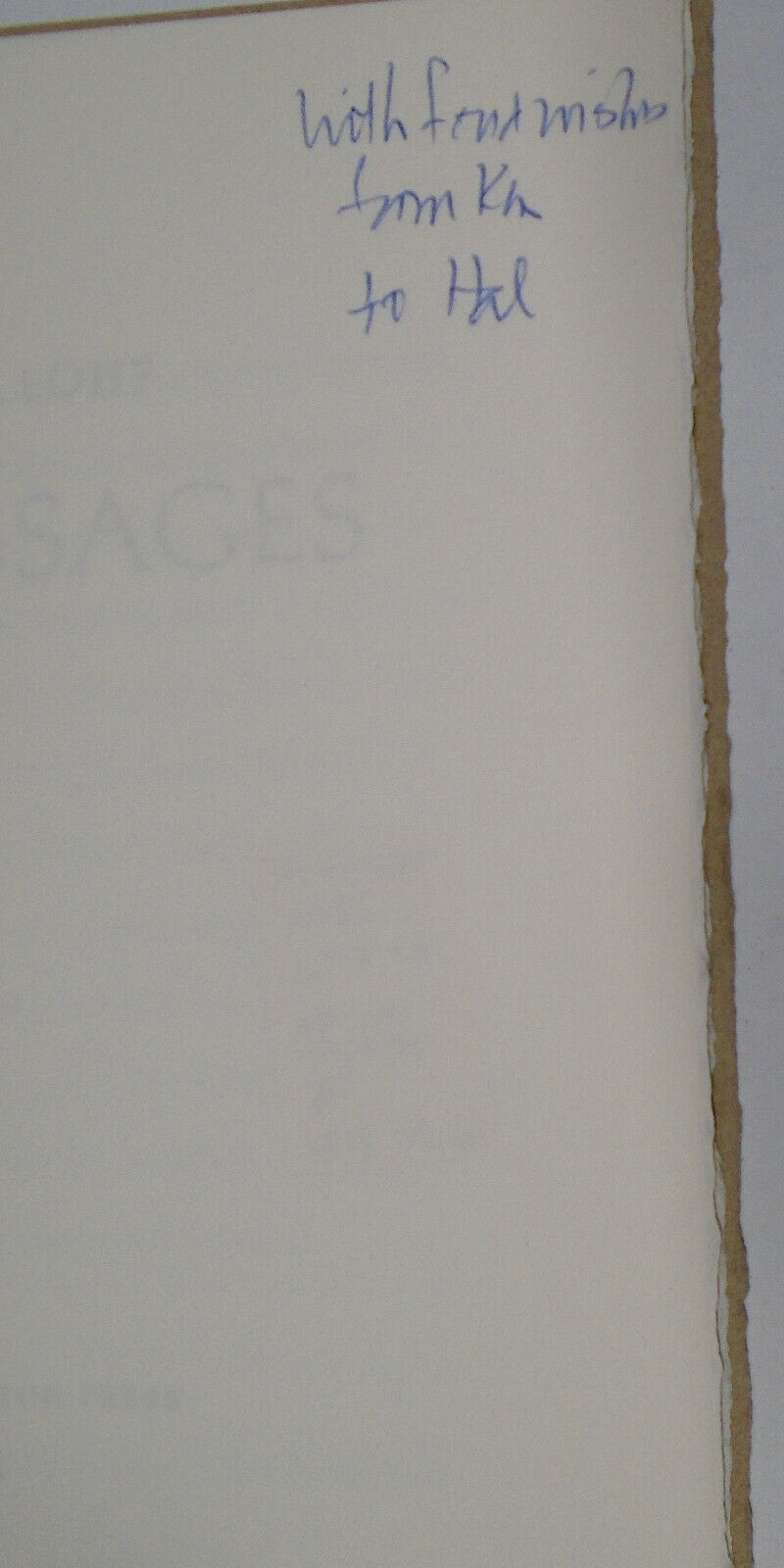 Passages, by Kenneth A. Lohf. SIGNED. Limited edition of 100, 1991.