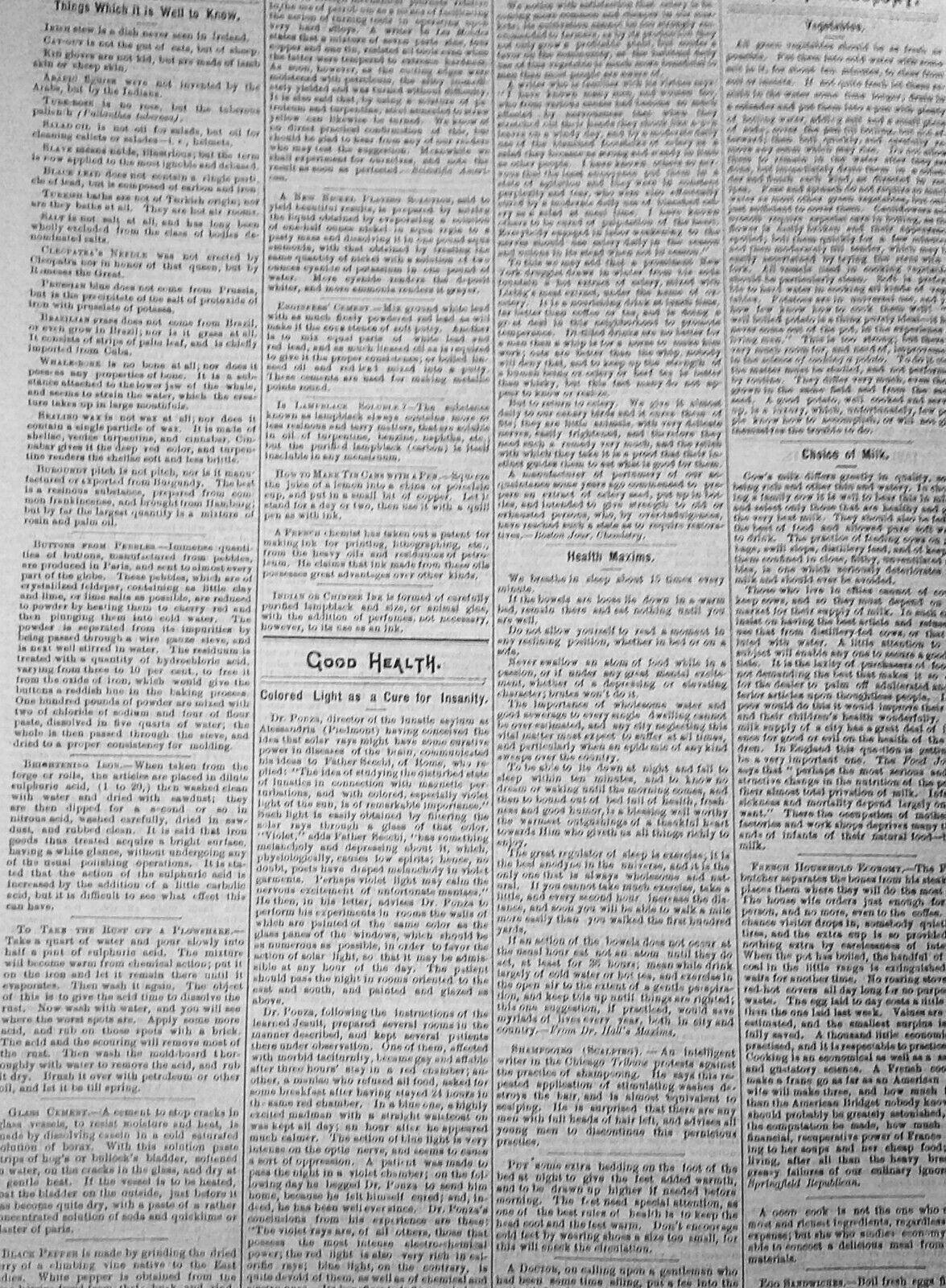 Mining and Scientific Press, April 8, 1876. Allen's Fracture Bed; etc