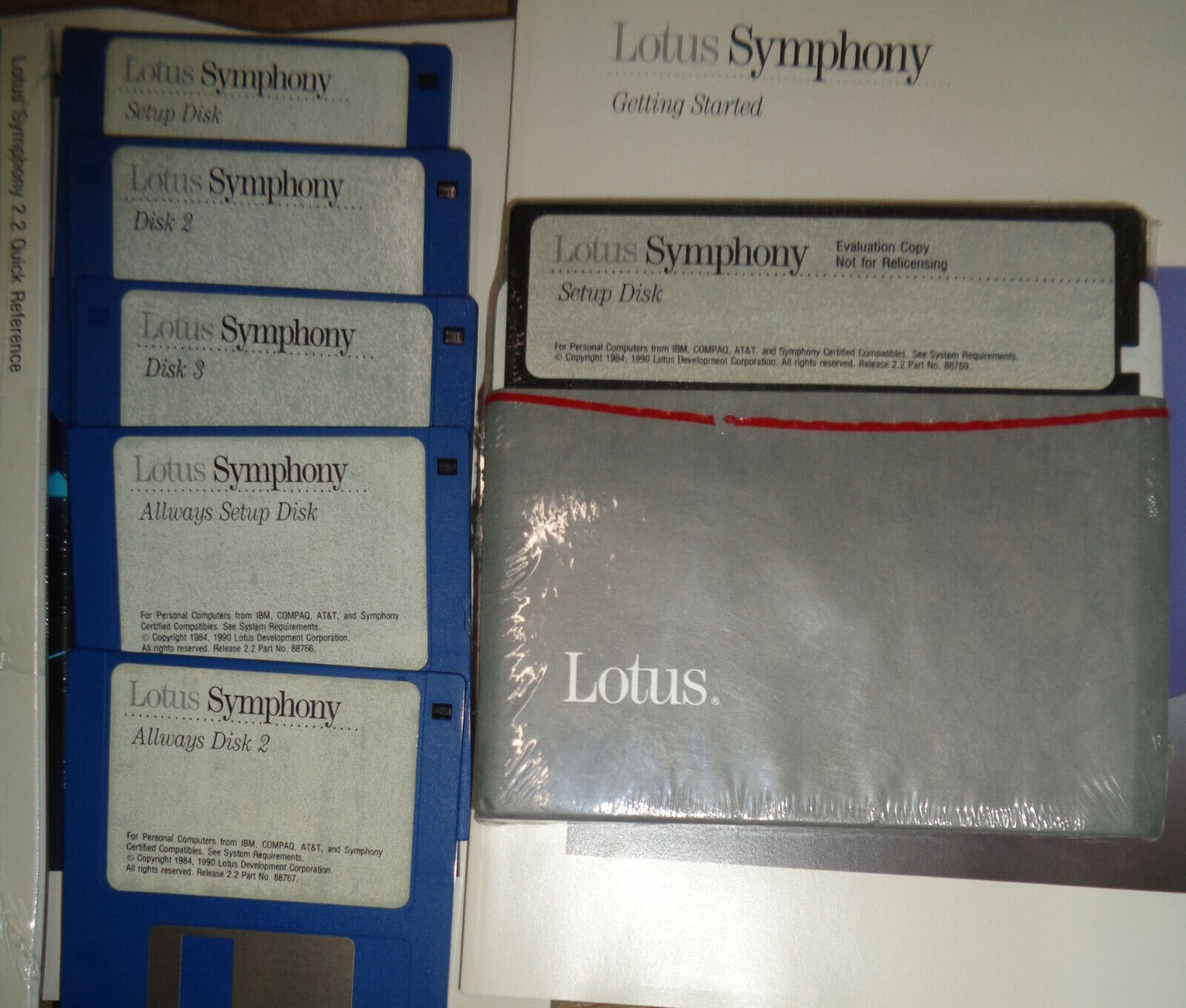 Lotus Symphony, Release 2.2, 1990. Dual media 5.25 & 3.5 inch. Complete, unused