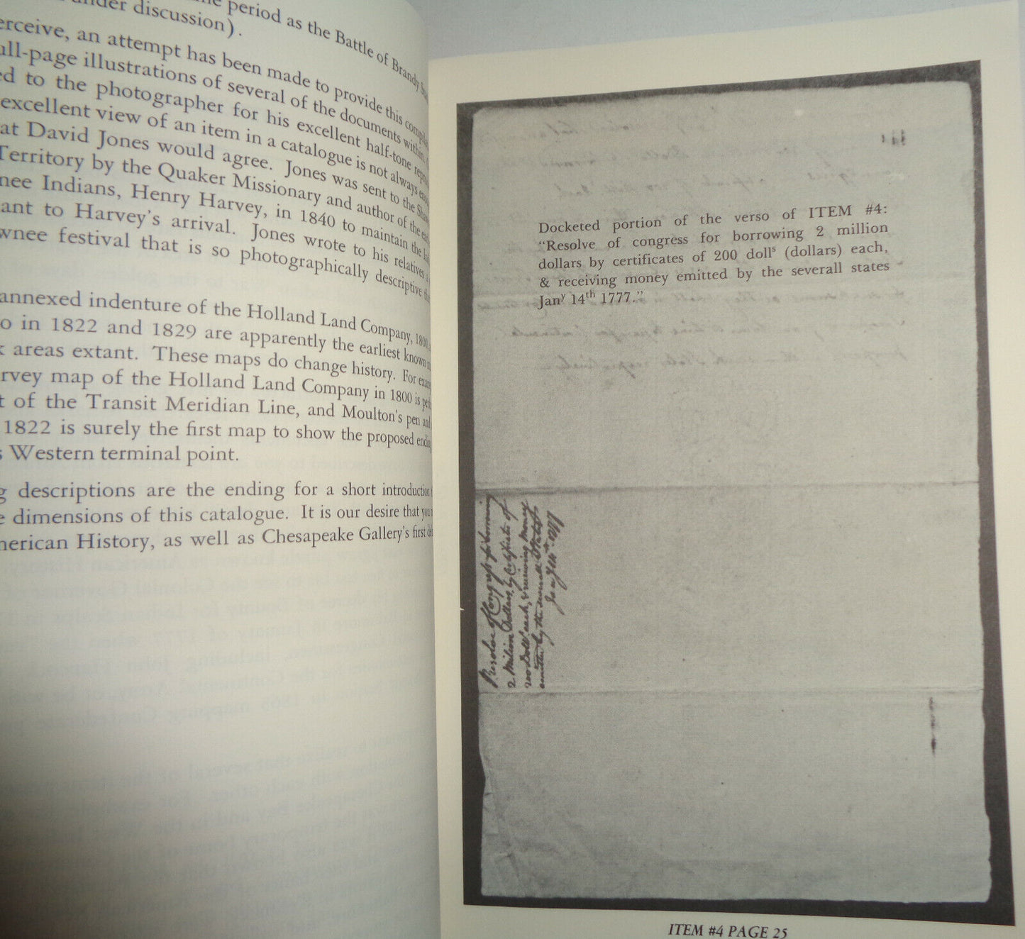 AMERICAN HISTORY IN MANUSCRIPTS... Catalogue #1 1979 CHESAPEAKE GALLERIES