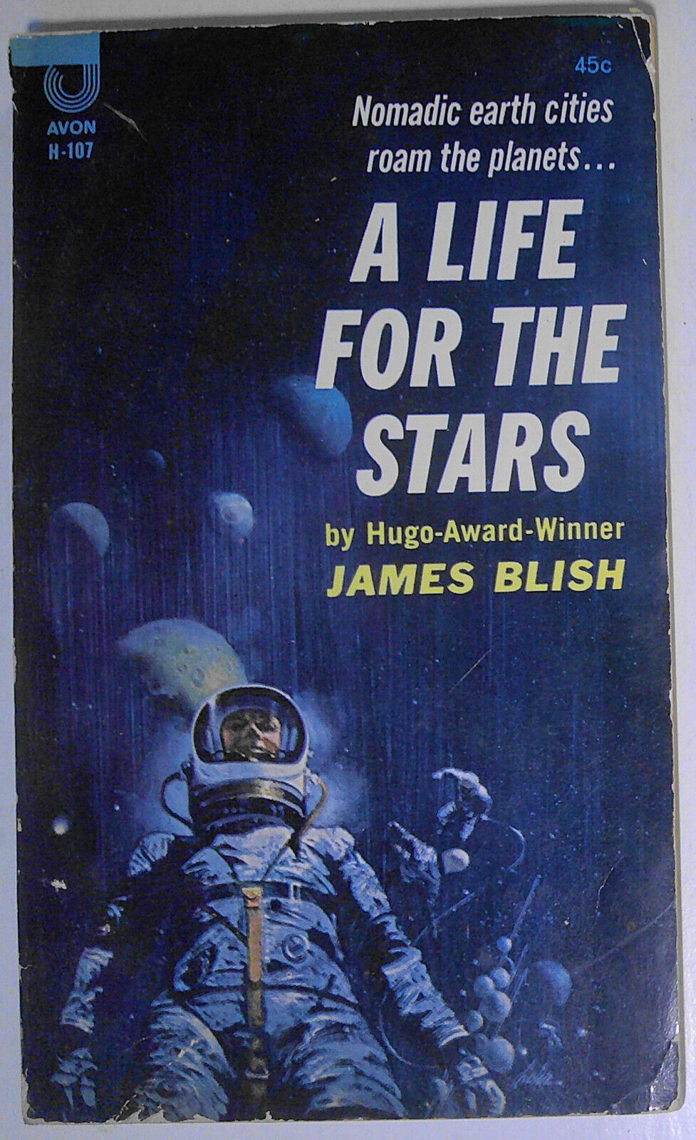 4 vintage science fiction paperbacks: James Blish, Ron Goulart, Lester del Rey