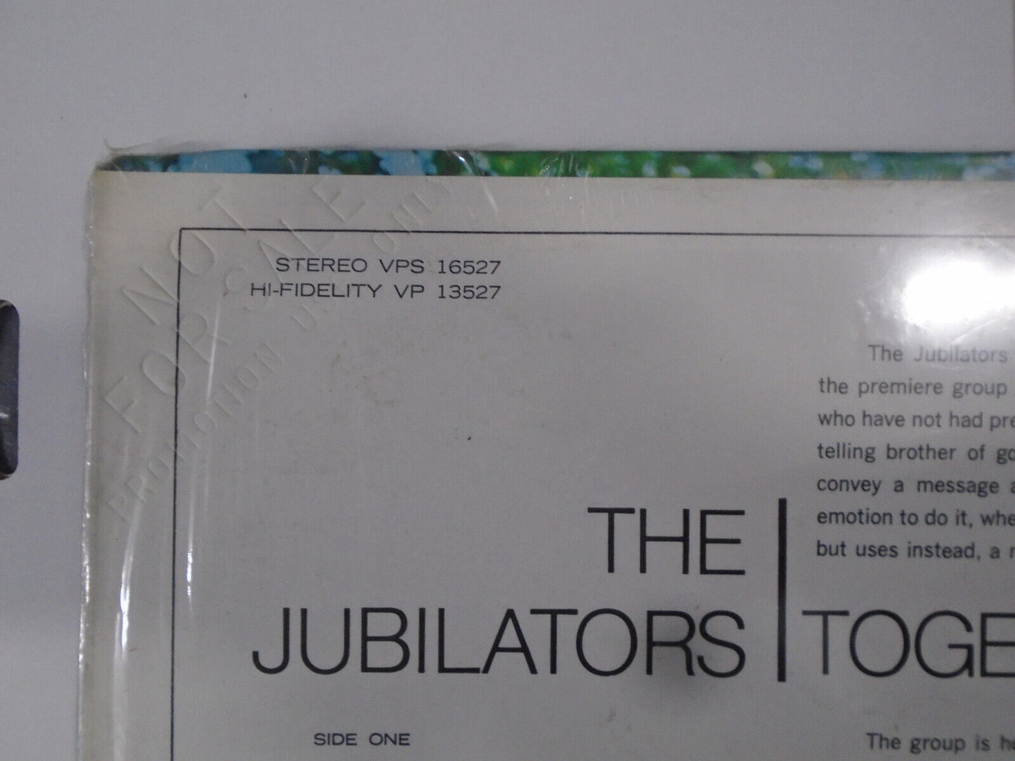 SEALED - The Jubilators – Togetherness - PROMO LP, Stereo 1968 Veep VPS 16527