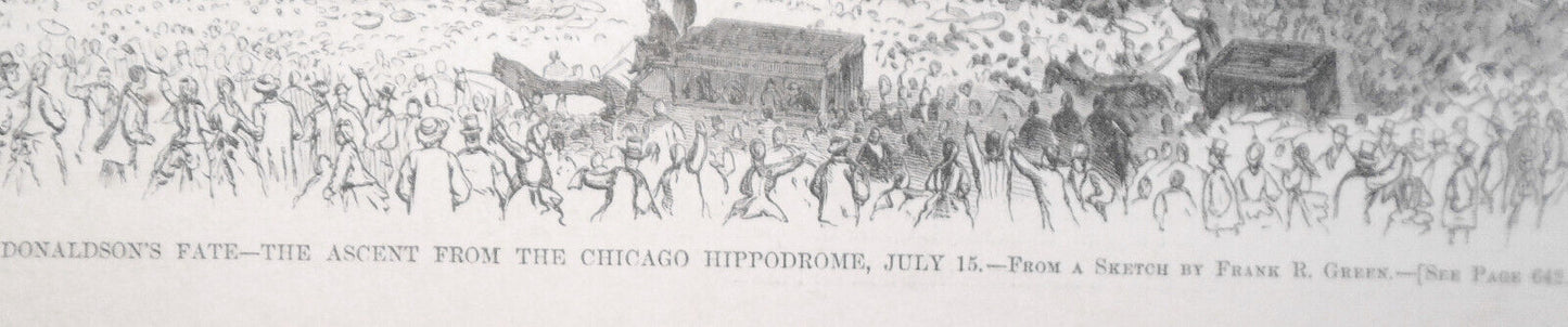 Donaldson 's Fate - The Ascent from the Chicago Hippodrome. April, 1875