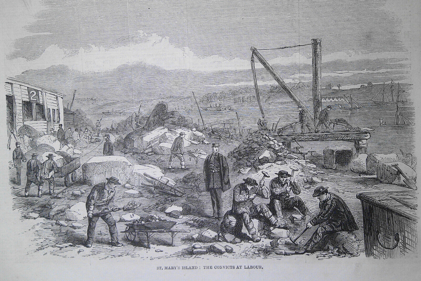 The Late Outbreak Among the Convicts at Chatham - Illustrated London News, 1861