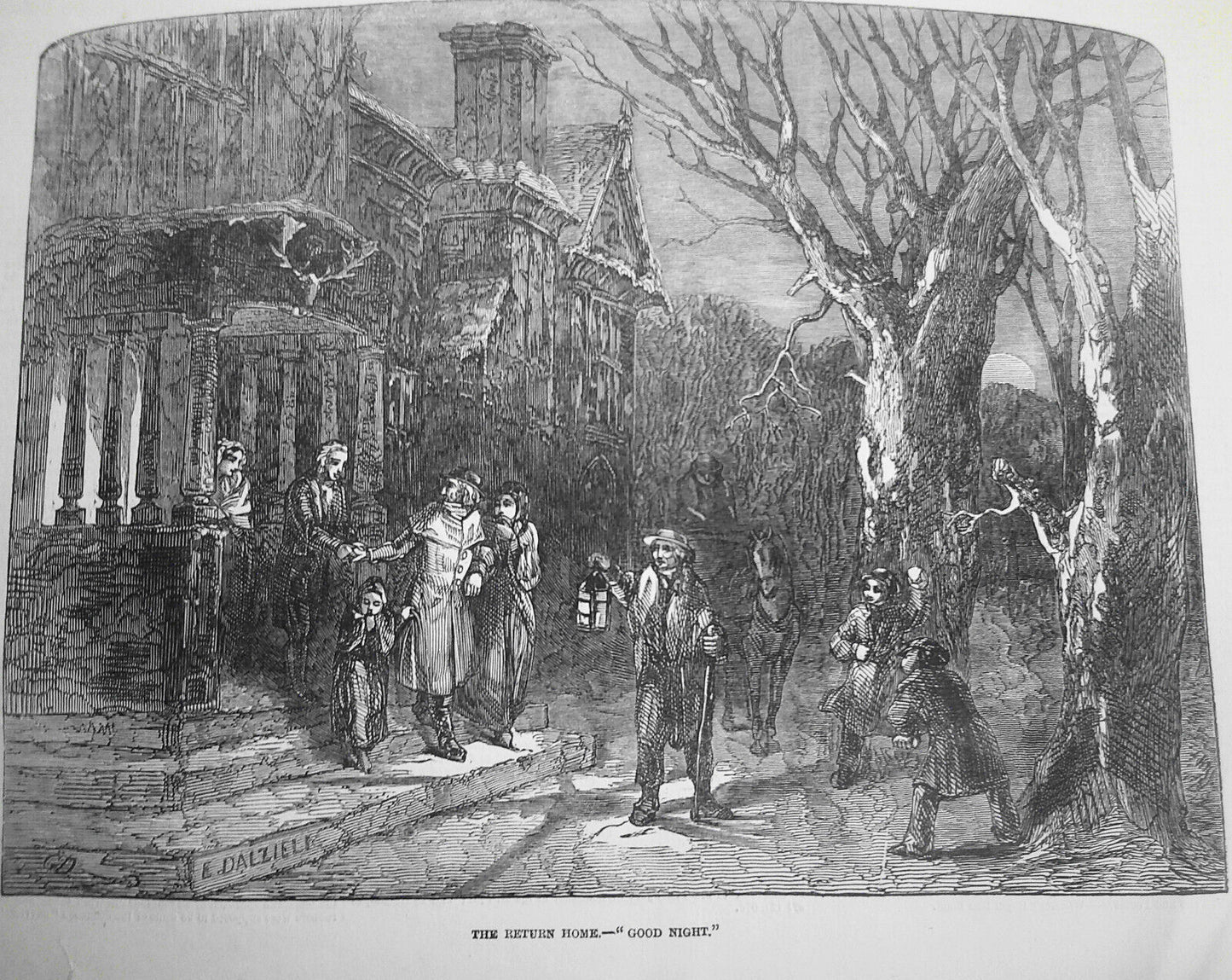 Christmas Pictures: 3 pages of scenes - Illustrated London News December 1847