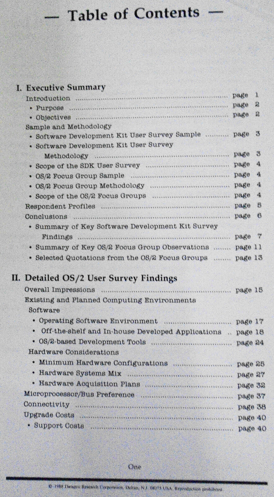 An Inside View of OS/2 - Datapro Market Study, 1988