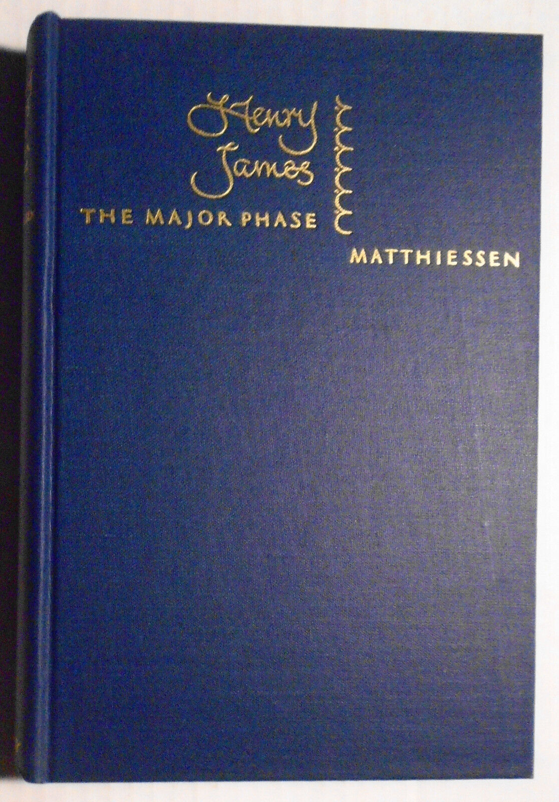 Henry James, The Major Phase, by F. O. Matthiessen. 1944 First Edition, 1st Ptg