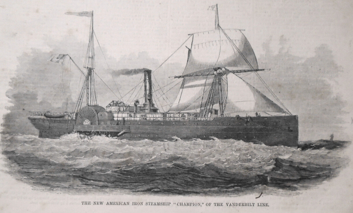 Harper's Weekly October 1, 1877 - Fifth Ave. Hotel; Iron Steamship Champion etc