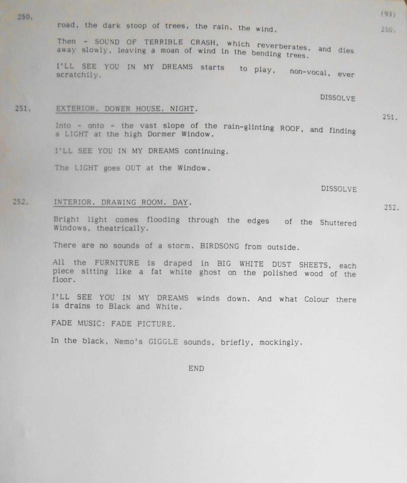 Dennis Potter : Midnight Movie - Original Screenplay - unpublished script