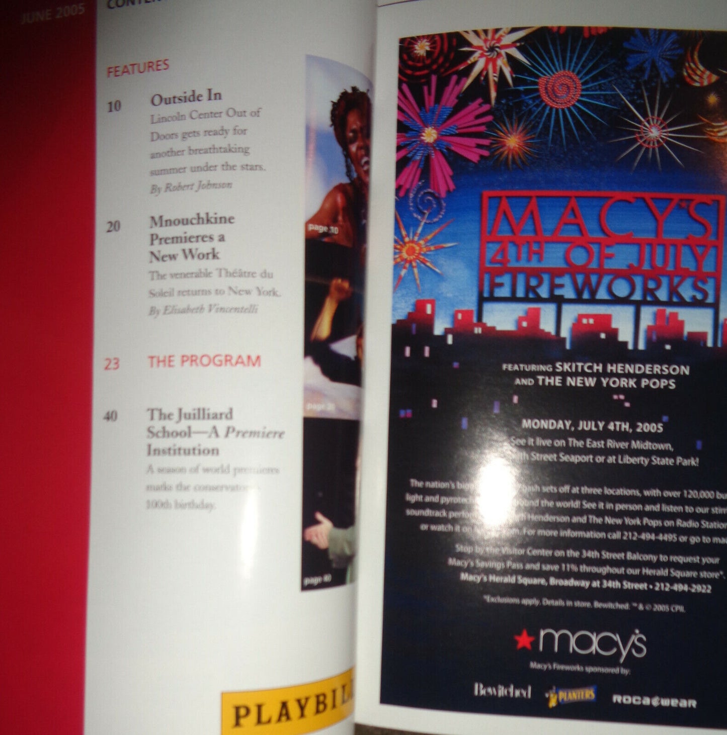 2005 NEW YORK INTERNATIONAL BALLET COMPETITION PLAYBILL HONORING VIOLETTE VERDY