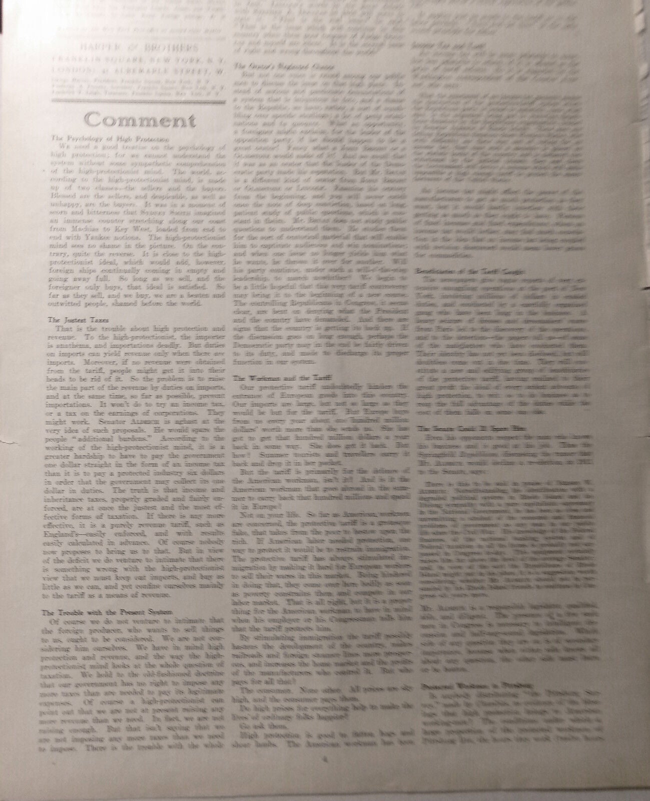 1909 The Man Who Raised the Price of Bread, James M Patten of Chicago. HW print