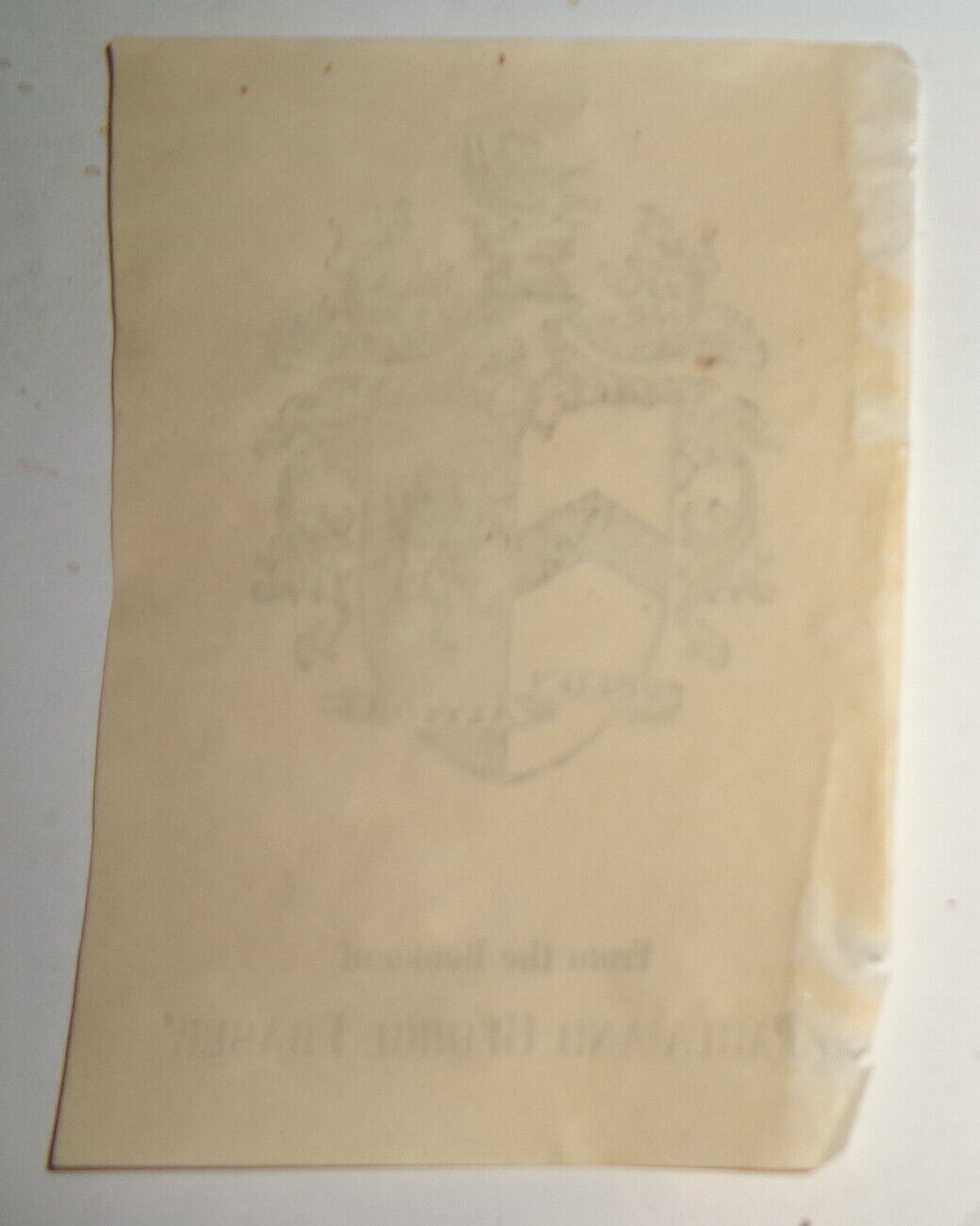 Armorial Bookplate of Paula and George Fraser - "Volo Altior" - Early 1900s
