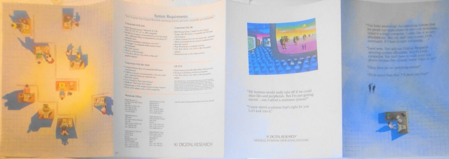 Digital Research Concurrent DOS multiuser operating systems brochure. 1988.