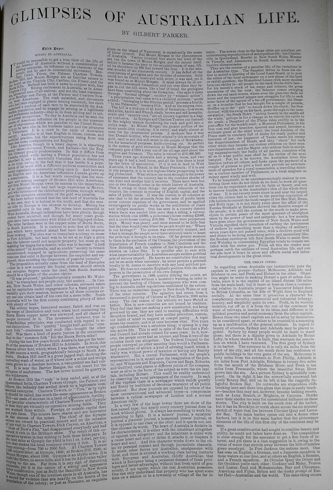Harper's Weekly May 2, 1891. Australia; Manipuri; Henry James; Central Park, etc