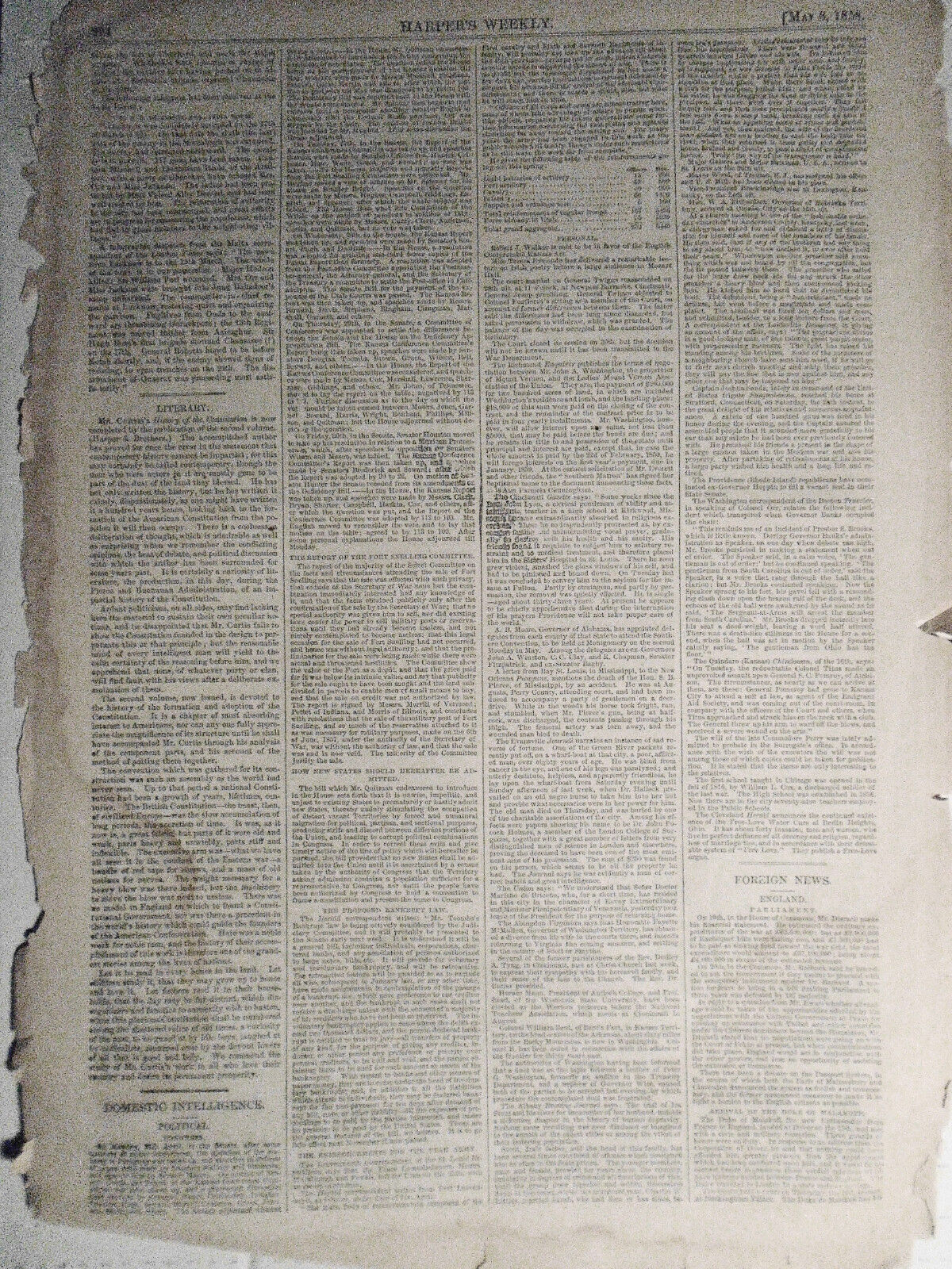 Lucknow, From The Residency & From The River - Harper's Weekly May 8, 1858