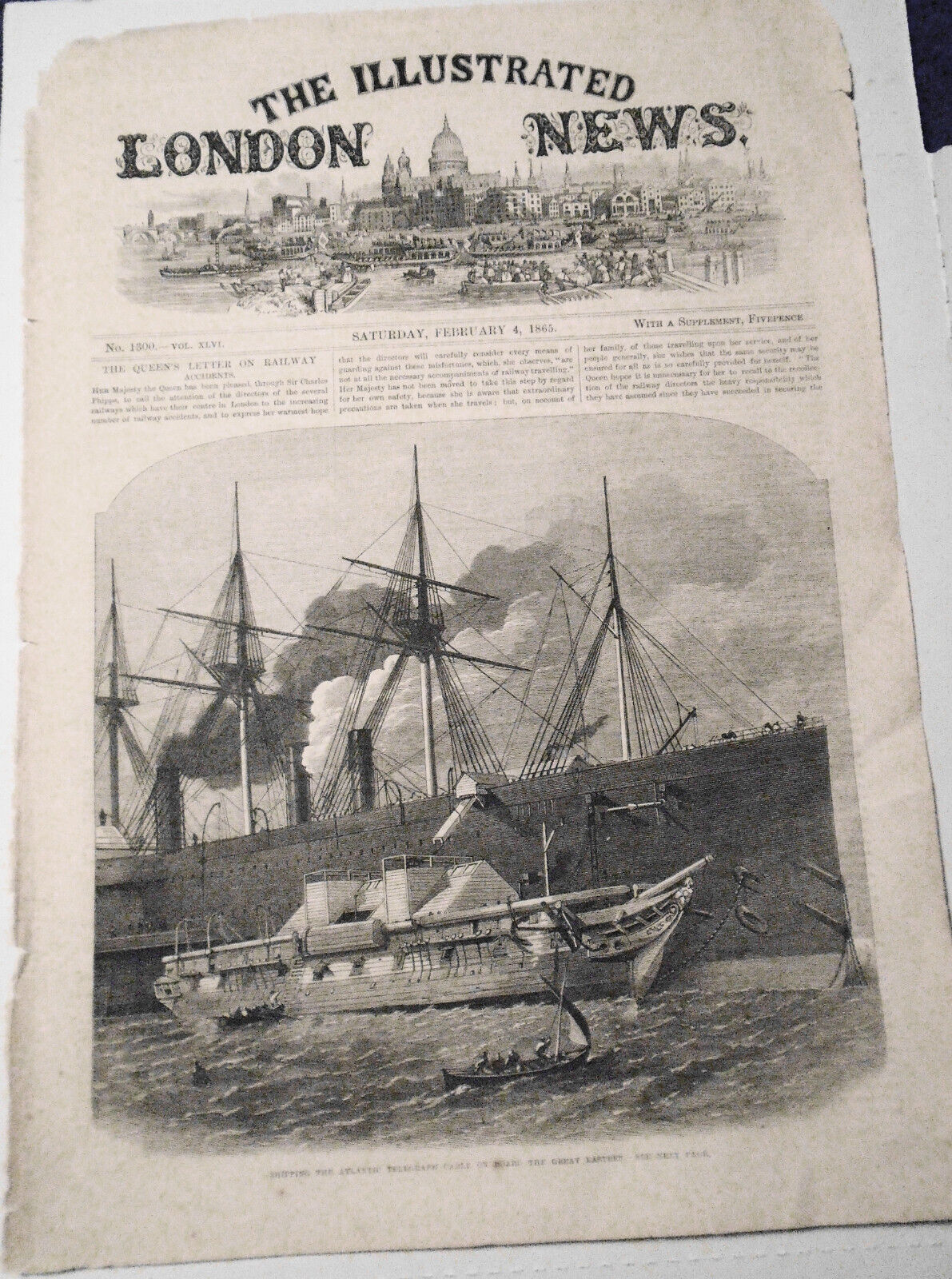 Shipping The Atlantic Telegraph Cable On Board The "Great Eastern" Feb, 4, 1865